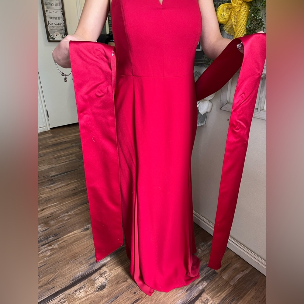 Vera Wang Strapless Chiffon Dress Size 18